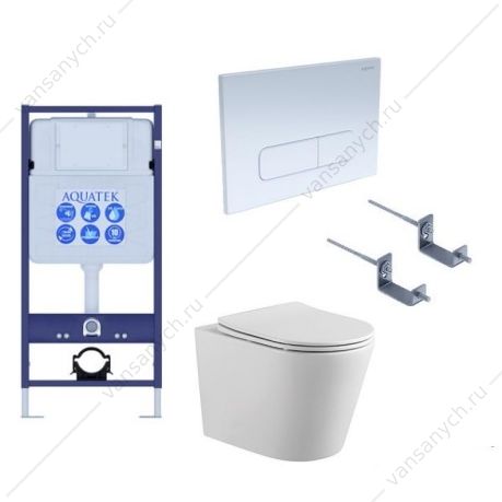 Унитаз с инсталляцией SET AQUATEK ВЕГА cmp-013 (инсталляция, подвесной унитаз, сиденье, клавиша, крепеж) Aquatek (Россия) купить в Тюмени (Ван Саныч™)